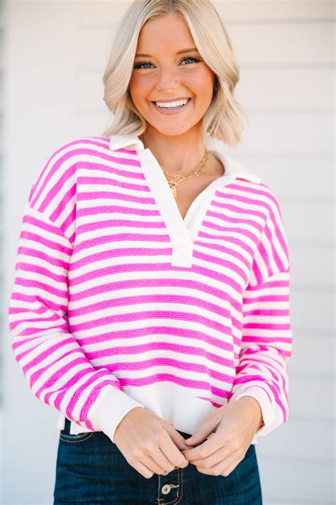 Looking At You Pink Striped Sweater – Shop the Mint
