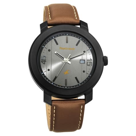 Buy Online Fastrack Bare Basics Quartz Analog with Date Grey Dial ...