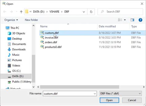 Image result for Open a DBF File