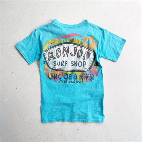 1980s RON JON Pocket T-shirt Sky Blue MADE IN USA 【S】 | DROP select ...