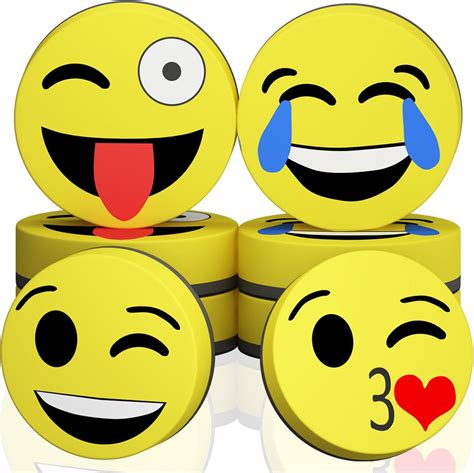 Buy Hibery 8 Pack Magnetic Whiteboard Eraser Dry Erase Erasers, Smiley ...