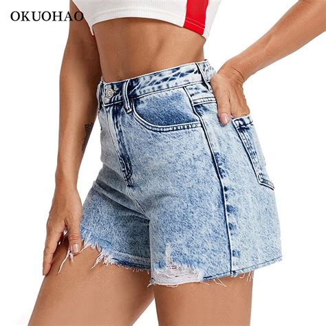 Women's Denim Shorts Jeans Basic Summer Baggy High Waist - Etsy