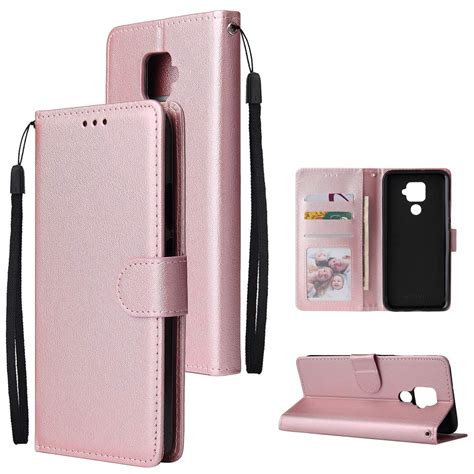 XuBa for Hua-WEI Mate 30 30 lite Front Buckle Solid Color PU Leather ...