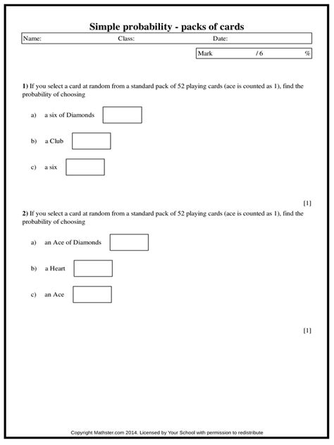 Card Probability | PDF | Tabletop Games | Games Of Mental Skill