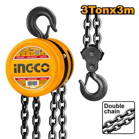 CHAIN BLOCK 3 TON INGCO (HCBK0103) | ToolsMart1