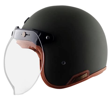 AXOR RETRO JET MATT BATTLE GREEN – Arihant Helmets