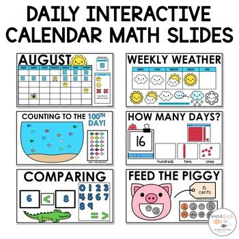 Image result for Math Calendar Kinder