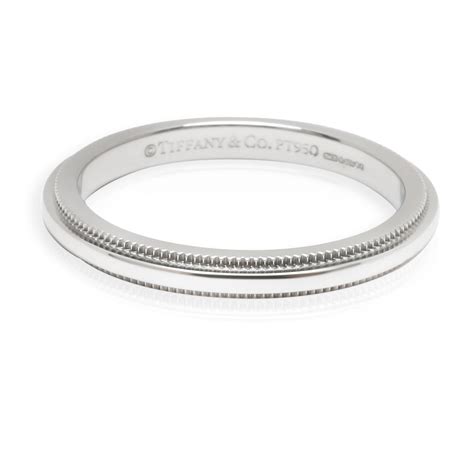 Tiffany & Co. Classic Milgrain 2mm Wedding Band in Platinum | myGemma