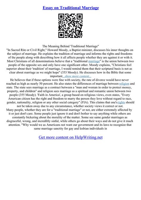 Essay On Marriage Ceremony | PDF