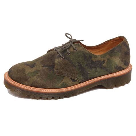 F2212 (NO BOX) scarpa uomo green DR. MARTENS 1461 scarpe camouflage ...