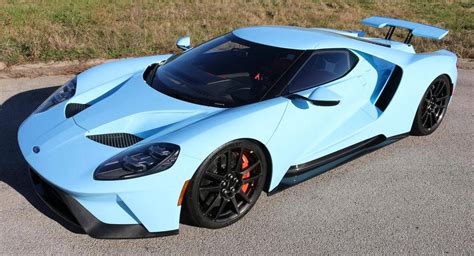 Download Light Blue 2018 Ford GT Wallpaper | Wallpapers.com