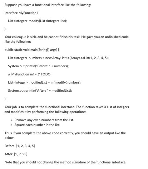 Function Interface for a List Class Example 的图像结果