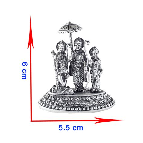 CARATCAFE 925 Silver Ram Darbar Idol Statue for Car Dash Board & Home ...