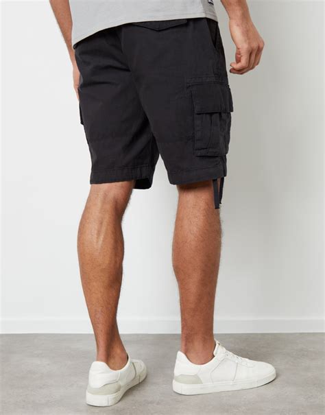 Threadbare Men's Black Cargo Shorts