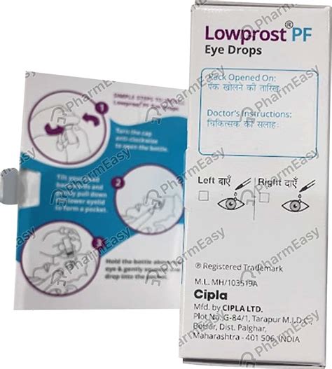 Buy Lowprost Pf 0.01 %W/V Eye Drop (5) Online at Flat 15% OFF | PharmEasy