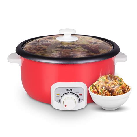 Buy AGARO Regal Electric Multi Cooking Pot, 3L, 1200W, Steamer, Fryer ...