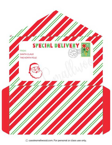 Free Santa Claus Envelope Printable - Calendar Productivity Hacks