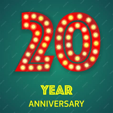 Premium Vector | Twenty year anniversary light background