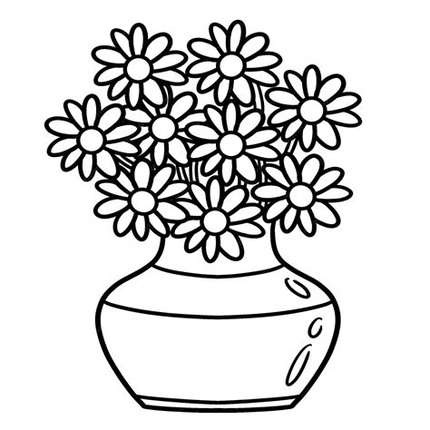 Flower Vase Outline