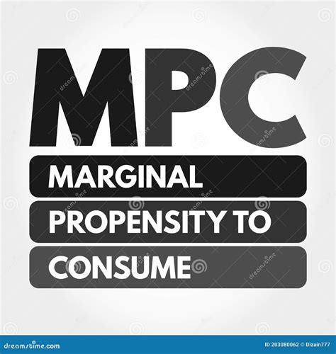 MPC - Marginal Propensity To Consume Acronym Stock Illustration - Illustration of consumption ...