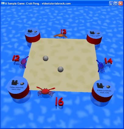 OpenGL Projects: Draw Crab Pong Game using OpenGL