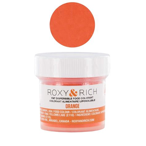 Buy Fat Dispersible Food Coloring, Orange, 5 Grams by Roxy & Rich ...