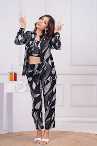 NWH Shirt Palazzos Co-ords Set with Shrug Price in India - Buy NWH ...