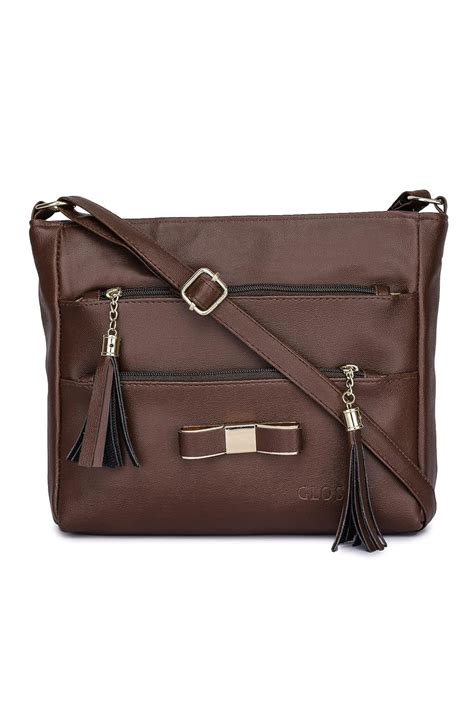 GLOSSY Girls' Sling Bag . (uf777088_Brown) : Amazon.in: Fashion