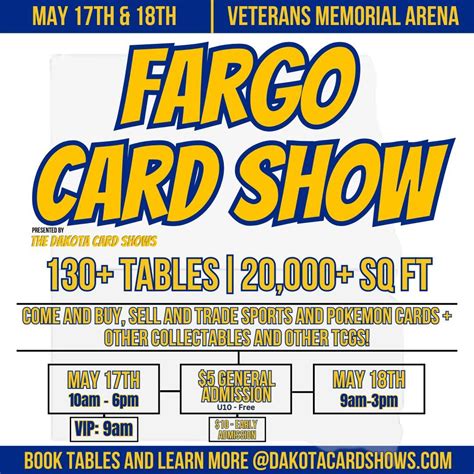 Fargo Card Show - May 17th & 18th, Veterans Memorial Arena, West Fargo ...