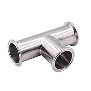 LOZOME Clamp Tee 3 Way Connector Stainless Steel 304 Sanitary Fitting ...