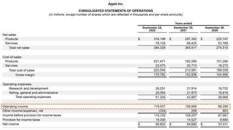 Image result for Operating Income Statement Example