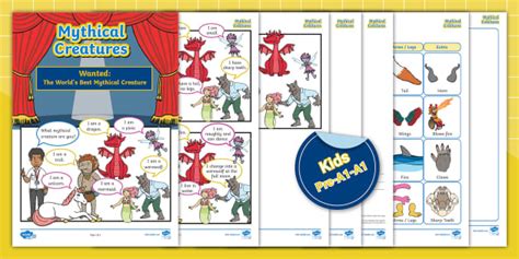 ESL Reading Comprehension: Mythical Creatures [Kids, Pre-A1-A1]