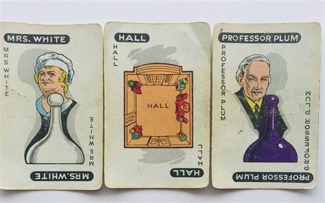 Vintage Clue Game Cards: Professor Plum Set - Book Nook Creations