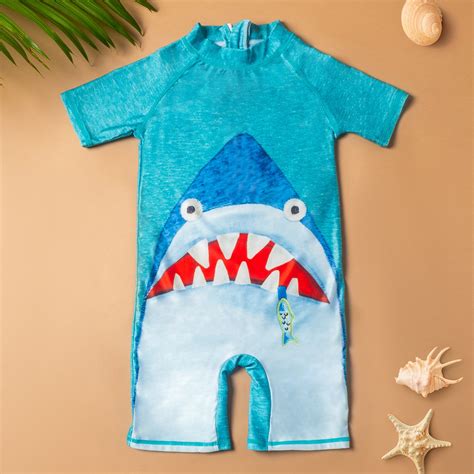 Baby Moo Shark Beach Bodysuit One-Piece Swimsuit Pool Swimming Costume