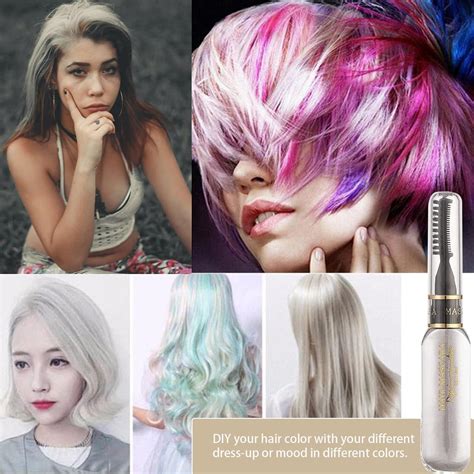 White Hair Spray Colour for Kids Temporary Hair Chalk Comb Washable ...