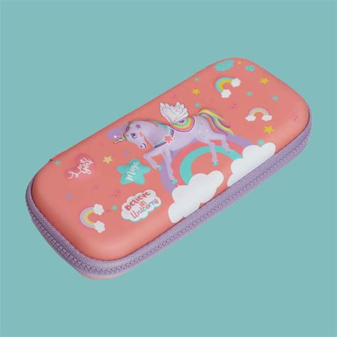School Kids Hard Case unicorn Print Pencil Pouch small size – Kidspark
