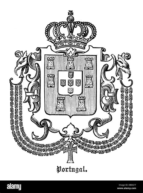 heraldry, coat of arms, Portugal, state coat of arms of the Kingdom of ...