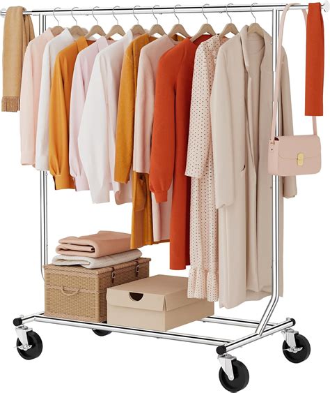 Clothing Rack Heavy Duty Clothes Racks Foldable Garment Rack with ...