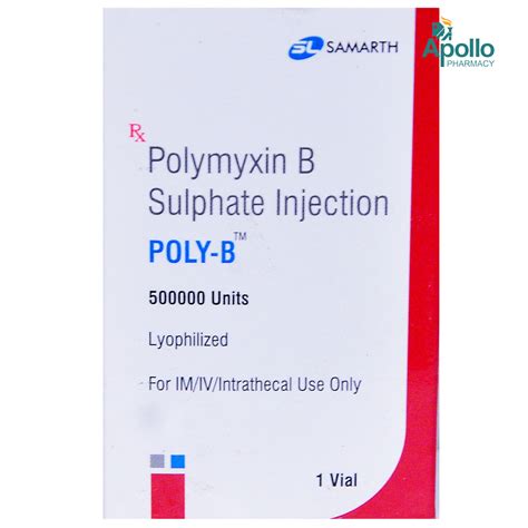 POLY B 500000I.U INJECTION Price, Uses, Side Effects, Composition ...