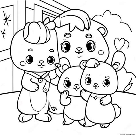 Calico Critters Family Coloring Page (9720-7821)