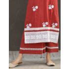 Black Embroidered Cotton Kurta with Palazzo- Set of 2