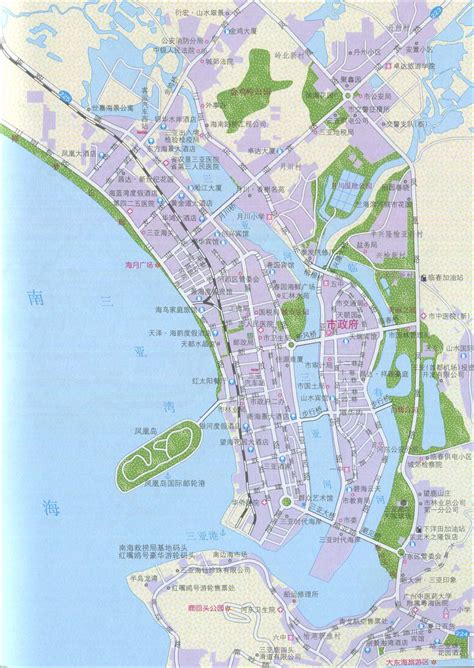 三亚市区地图|三亚市区地图全图高清版大图片|旅途风景图片网|www.visacits.com