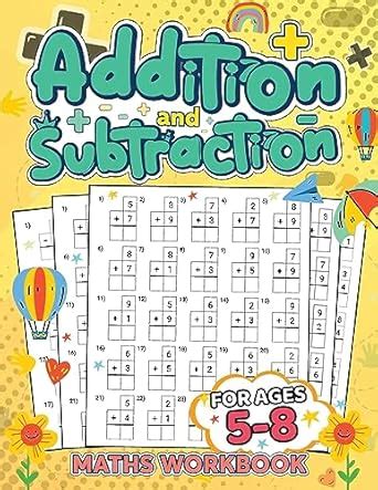Math Workbook for Kids: Addition Substraction Division Multiplication ...
