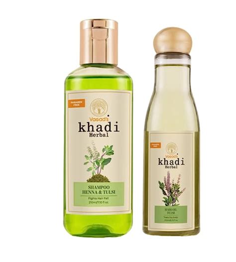 Hair Care Combo of Henna & Tulsi Shampoo [210ml] + Tulsi Hair Oil [200 ...