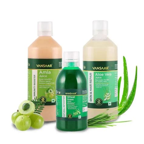 Daily Wellness Combo: Amla, Aloe Vera & Wheatgrass Juice