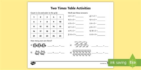 2 Times Table | Educational Resources | Twinkl USA