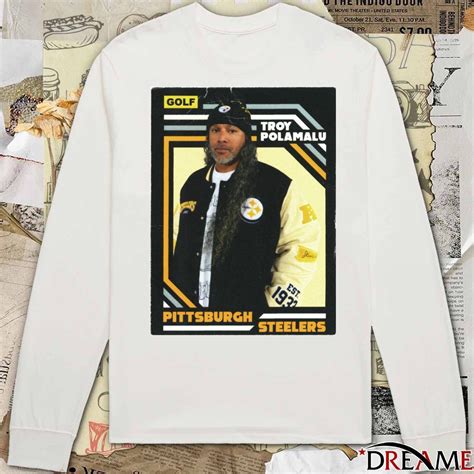 Official Golf X NFL Pittsburgh Steelers Troy Polamalu 2025 Poster t ...
