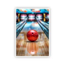 Strike the Bowling Balls And Pins In The Alley Poster – print-on-click