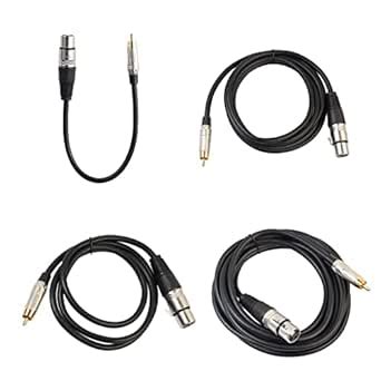 LICHTS Audio Cable RCA Male to XLR Female Cord for Condenser Microphone ...