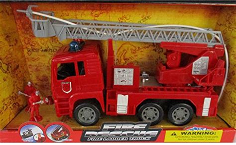 Buy Friction Powered, Plastic Fire Truck with a Ladder a Water Hose and ...